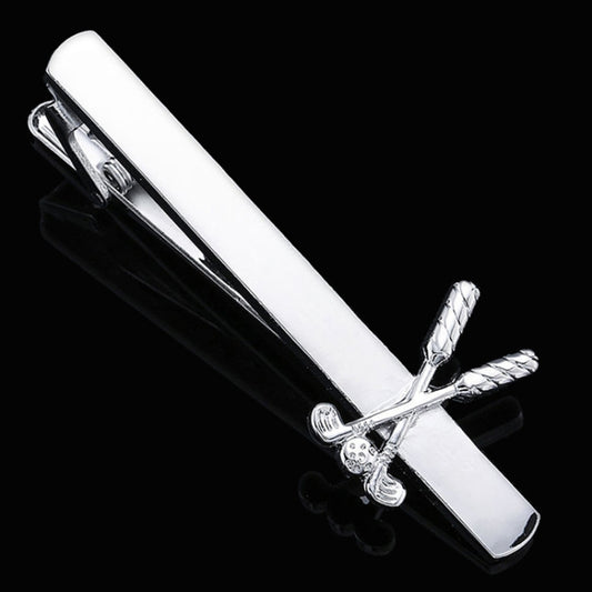 2pcs Men Business Formal Wedding Tie Clips, Color: Silver Golf - Tie clip by PMC Jewellery | Online Shopping South Africa | PMC Jewellery