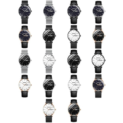 BINBOND B3820 30M Waterproof Ultra-thin Quartz Luminous Starry Watch, Color: Black Net-Rose Gold-Starry - Metal Strap Watches by BINBOND | Online Shopping South Africa | PMC Jewellery | Buy Now Pay Later Mobicred