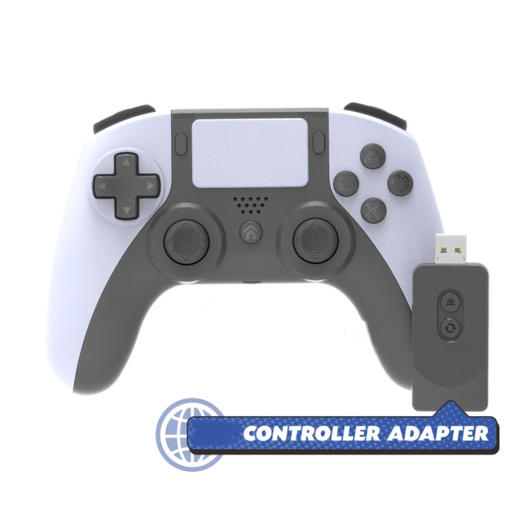 For PS5/ PS4/PC Wireless WIFI Controller Bluetooth DualSense Gamepad Joysticks(Black and White) - Gamepads by PMC Jewellery | Online Shopping South Africa | PMC Jewellery