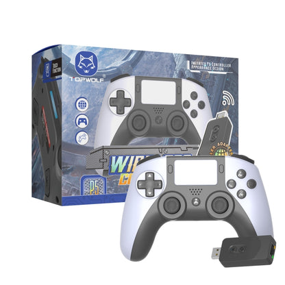 For PS5/ PS4/PC Wireless WIFI Controller Bluetooth DualSense Gamepad Joysticks(Black and White) - Gamepads by PMC Jewellery | Online Shopping South Africa | PMC Jewellery