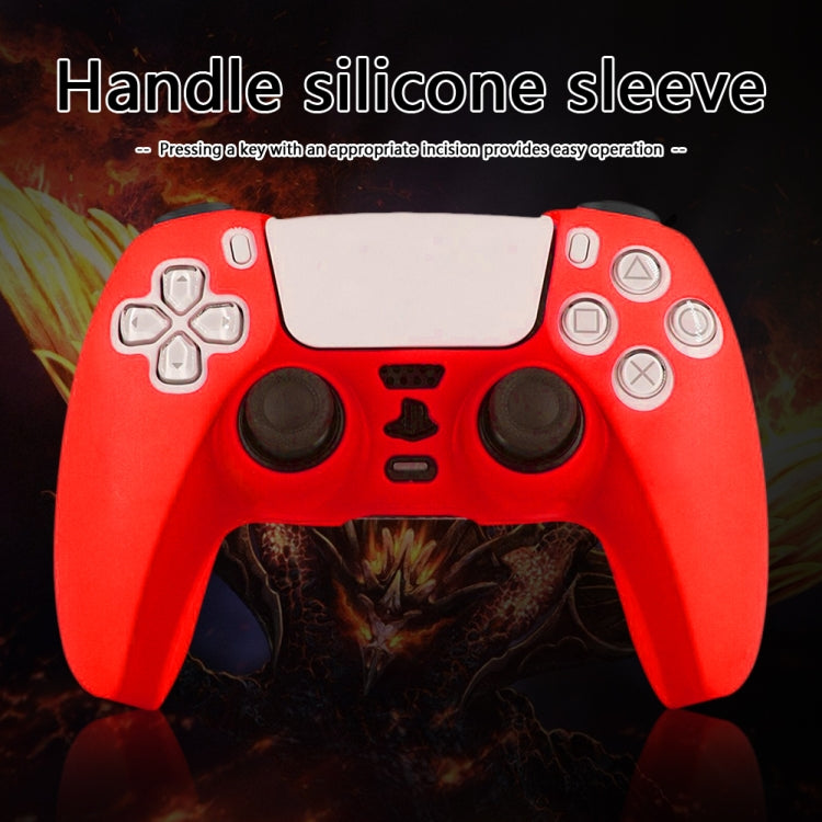 For PS5 Controller Silicone Case Protective Cover, Product color: Camouflage Red - Cases by PMC TechLife | Online Shopping South Africa | PMC TechLife