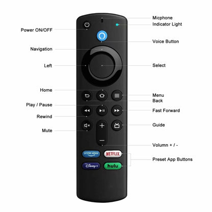 For Amazon Fire TV Stick L5B83G Bluetooth Voice Smart Remote Control(Black) - TV by PMC Jewellery | Online Shopping South Africa | PMC Jewellery | Buy Now Pay Later Mobicred