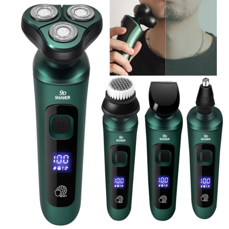 3 In 1 Smart Electric Shaver LCD Digital Display Three-head USB Rechargeable Floating Razor - Electric Shavers by PMC Jewellery | Online Shopping South Africa | PMC Jewellery