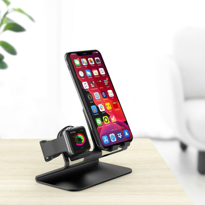 AhaStyle ST04 Aluminum Alloy Charging Base, For 4-8 inch Smart Phone&Apple Watch Series(Silver) - Desktop Holder by AhaStyle | Online Shopping South Africa | PMC Jewellery