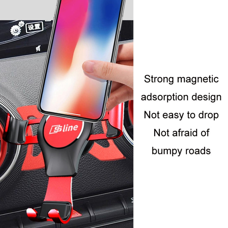 For Audi Car Strong Magnetic Phone Holder(A3/S3 Stand 1 Red) - Car Holders by PMC Jewellery | Online Shopping South Africa | PMC Jewellery