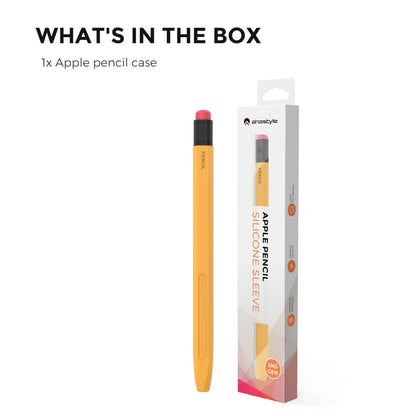 For Apple Pencil 1 AhaStyle PT180-2 Silicone Protective Case Anti-Slip And Anti-Drop Capacitive Pen Case(Yellow) - Pencil Accessories by AhaStyle | Online Shopping South Africa | PMC Jewellery