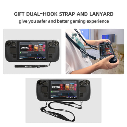 For Steam Deck Hifylux ST-PF14 Game Console Silicone Case Anti-scratch Non-slip Handheld Case Lanyard(Black) - Accessories by PMC Jewellery | Online Shopping South Africa | PMC Jewellery