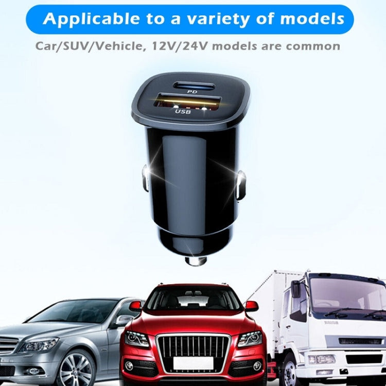 S-33 PD 30W Dual Port USB Super Fast Charge Car Charger - Cigar Socket by PMC Jewellery | Online Shopping South Africa | PMC Jewellery