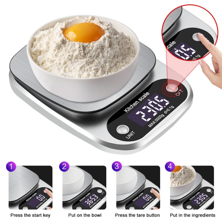 Small Multifunctional Kitchen High Precision Electronic Scale LCD Digital Display Food Scale, Model: 10kg/ 1g - Kitchen Scales by PMC Jewellery | Online Shopping South Africa | PMC Jewellery