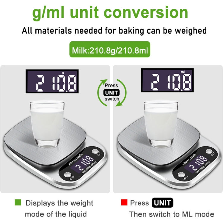 Small Multifunctional Kitchen High Precision Electronic Scale LCD Digital Display Food Scale, Model: 10kg/ 1g - Kitchen Scales by PMC Jewellery | Online Shopping South Africa | PMC Jewellery