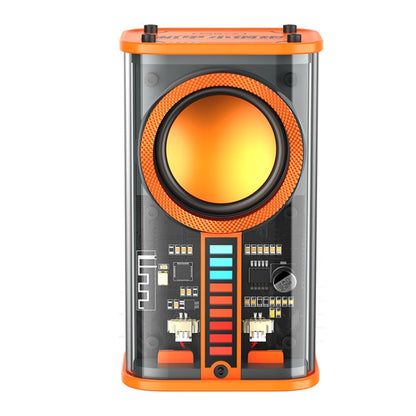 K07 Transparent Mecha Small Steel Cannon Bluetooth Speaker Sound and Light Rhythm TWS Series Wireless Audio(Orange) - Mini Speaker by PMC Jewellery | Online Shopping South Africa | PMC Jewellery