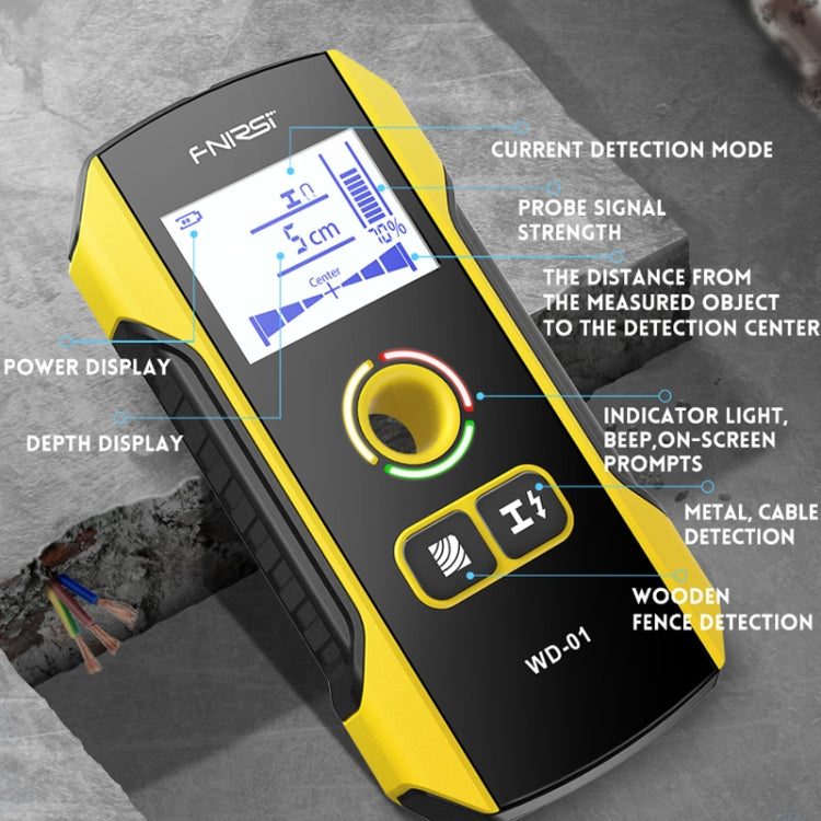 FNIRSI WD-01 Multifunctional Load-Bearing Wall Wire Metal Detector Dark Line Scanner - free shipping - PMC TechLife - Order now!