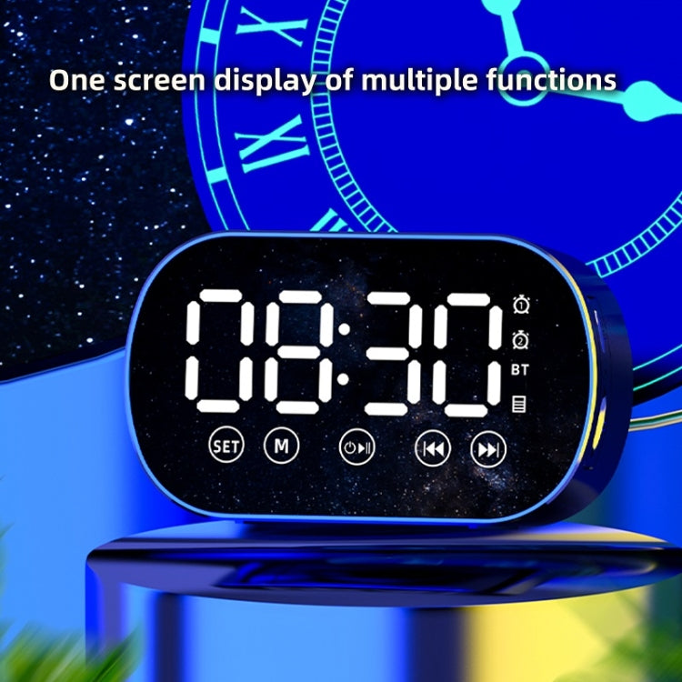 S15 Wireless Card Bluetooth Speaker Mini Alarm Clock(Black) - Mini Speaker by PMC Jewellery | Online Shopping South Africa | PMC Jewellery