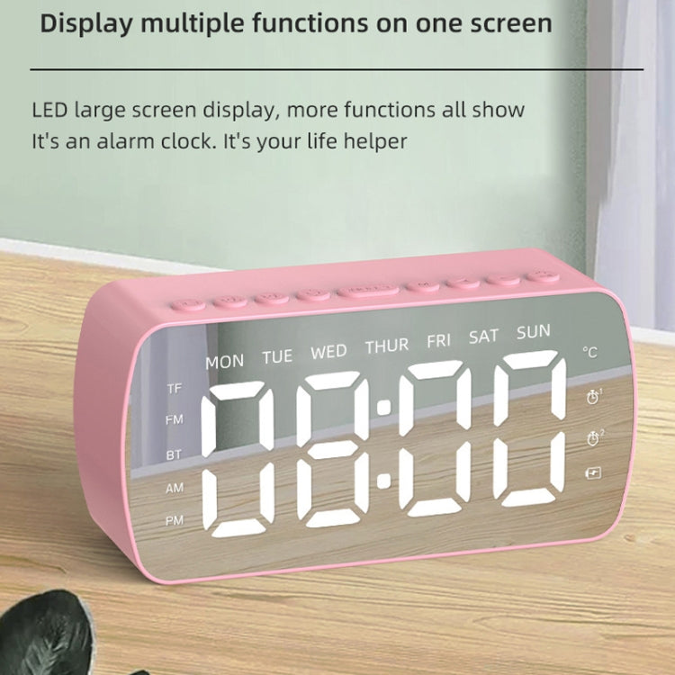 Q5 Outdoor Portable Card Bluetooth Speaker Small Clock Radio, Color: Pink 1400mAh - Mini Speaker by PMC Jewellery | Online Shopping South Africa | PMC Jewellery