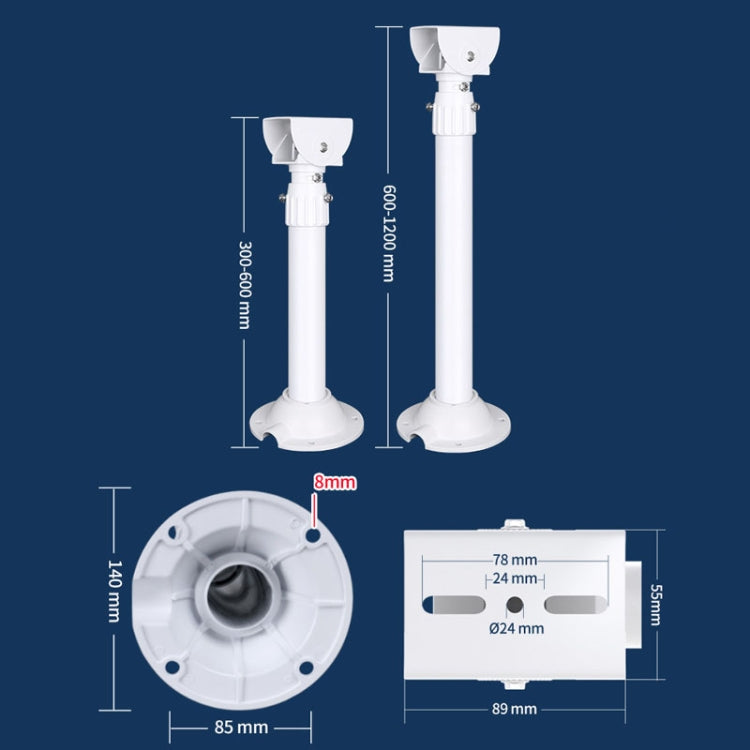 30-60cm Telescopic I-Type Monitoring Bracket Hanging Closed-Circuit Aluminum Alloy Bracket - free shipping - PMC TechLife - Order now!