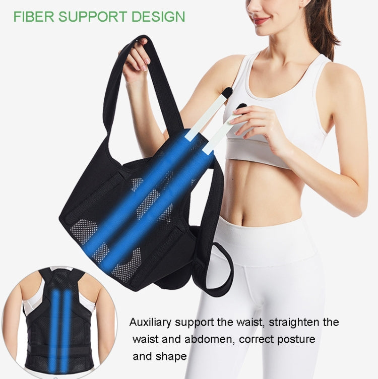 MK-098  Back Posture Corrector Back Support Fixation Correction Belt, Size: M(Black) - Corrector by PMC Jewellery | Online Shopping South Africa | PMC Jewellery