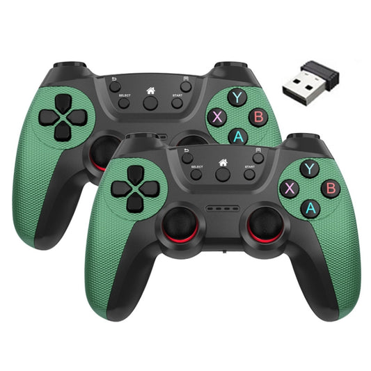 KM-029   2.4G One for Two Doubles Wireless Controller Support PC / Linux / Android / TVbox(Cangling Green) - Gamepads by PMC Jewellery | Online Shopping South Africa | PMC Jewellery