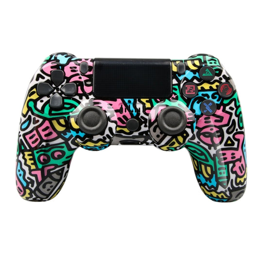 For PS4 Wireless Bluetooth Game Controller With Light Strip Dual Vibration Game Handle(Letter) - Gamepads by PMC Jewellery | Online Shopping South Africa | PMC Jewellery