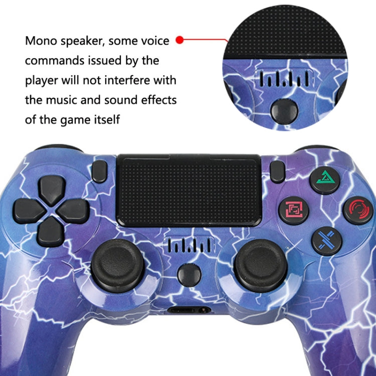 For PS4 Wireless Bluetooth Game Controller With Light Strip Dual Vibration Game Handle(Star Red) - Gamepads by PMC Jewellery | Online Shopping South Africa | PMC Jewellery