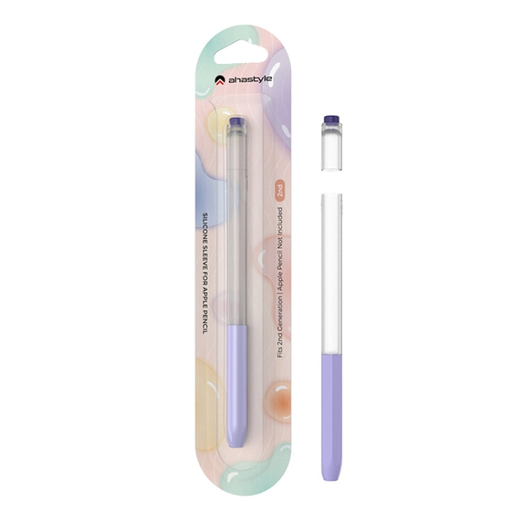 For Apple Pencil 2 AhaStyle PT-LC05 Jelly Style Translucent Silicone Protective Pen Case(Matcha Color) - Pencil Accessories by AhaStyle | Online Shopping South Africa | PMC Jewellery