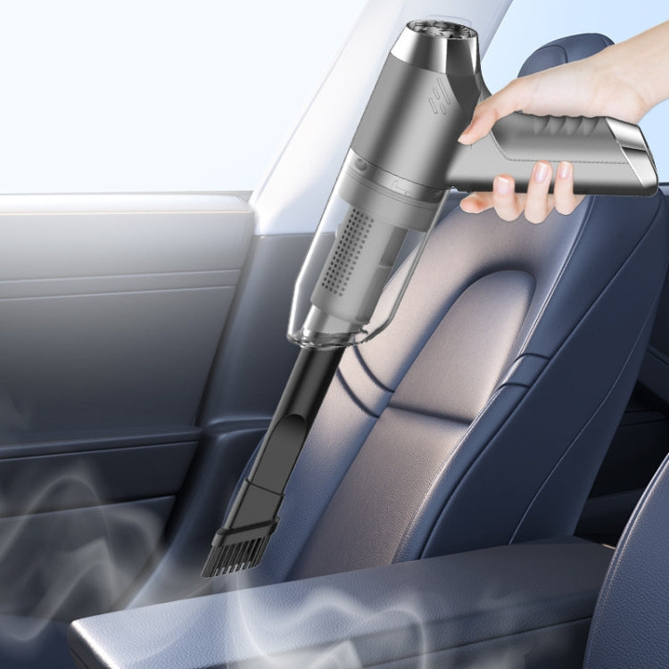 SUITU ST-6671 Wireless Car Vacuum Cleaner Small Handheld Blowing and Suction Dual Use, Style: Basic Model Black+Floor Brush - free shipping - PMC TechLife - Order now!