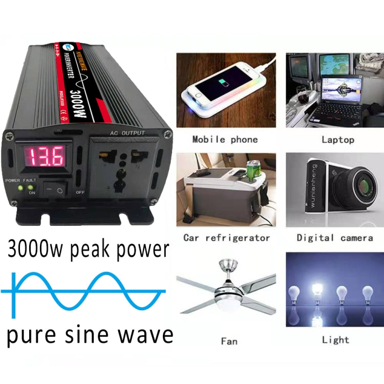 6000W (Actual 1000W) 48V to 220V High Power Car Sine Wave Inverter Power Converter - Pure Sine Wave by PMC Jewellery | Online Shopping South Africa | PMC Jewellery