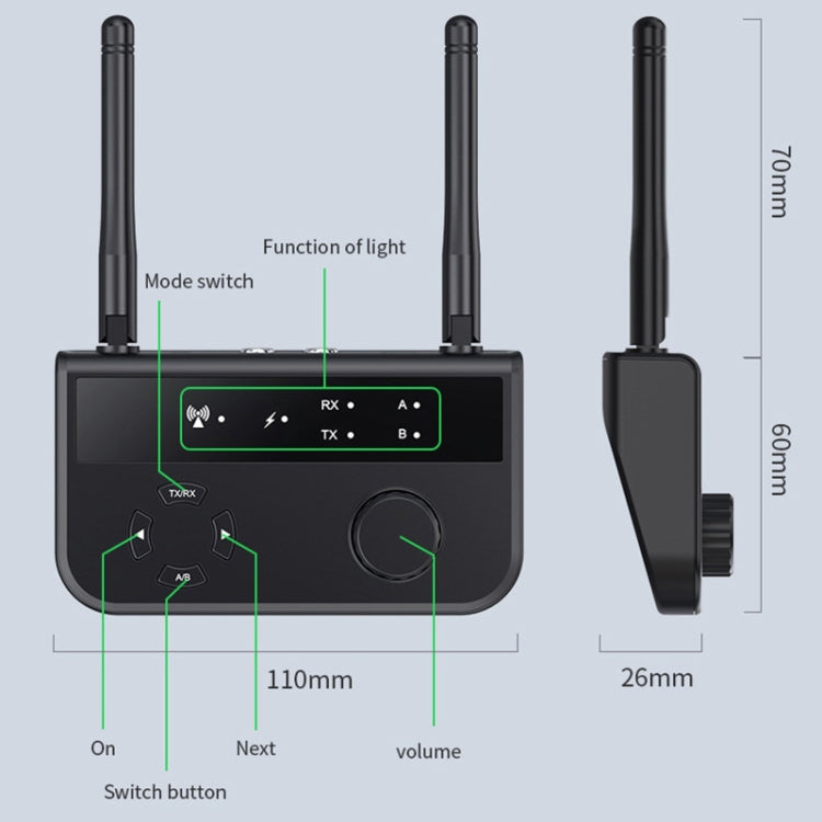 B39 2 In 1 Bluetooth 5.3AUX Music Receiver TV Computer Adapter - Audio Receiver Transmitter by PMC Jewellery | Online Shopping South Africa | PMC Jewellery