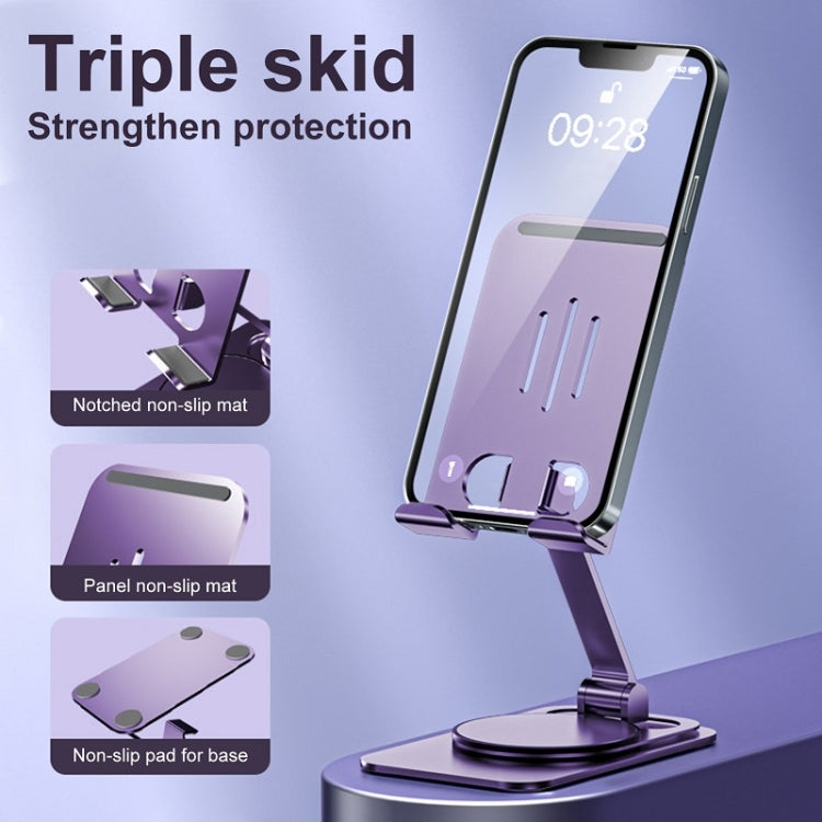 Desktop 360-degree Rotating Foldable Mobile Phone Holder, Color: Metal Purple - Desktop Holder by PMC Jewellery | Online Shopping South Africa | PMC Jewellery