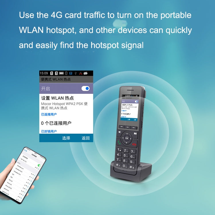 S07 Mobile Handheld WIFI Wireless Phone IP VOIP SIP Phone Support 4G Charging Base Network Phone - Smart Rings / Smart Telephones by PMC TechLife | Online Shopping South Africa | PMC TechLife