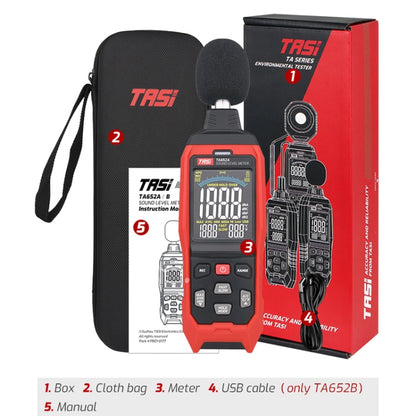 TASI TA652A Home Noise Tester Detection Volume Device - Light & Sound Meter by TASI | Online Shopping South Africa | PMC Jewellery | Buy Now Pay Later Mobicred