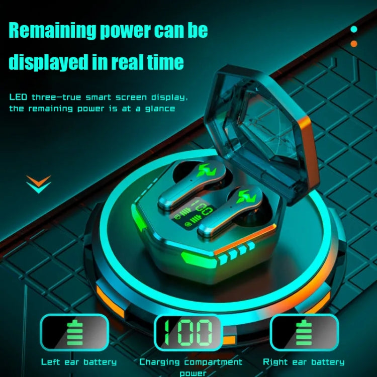 N35 TWS Colorful Light In-Ear Low Latency Wireless Bluetooth Game Earphones, Style: Digital Display - TWS Earphone by PMC TechLife | Online Shopping South Africa | PMC TechLife