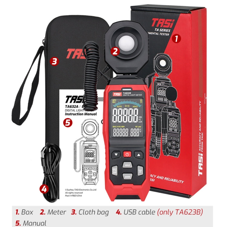 TASI TA632B USB Computer Connection Digital Illuminance Meter Lumen Tester Brightness Meter - free shipping - PMC TechLife - Order now!