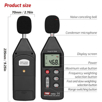 TASI TA8152B Noise Measurement Sound Decibel Meter - Light & Sound Meter by TASI | Online Shopping South Africa | PMC Jewellery | Buy Now Pay Later Mobicred