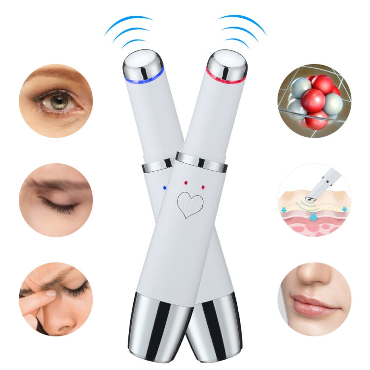 Eye Vibration Heating Massage Pen Removing Eye Wrinkle and Importing Massager Beauty Instruments(White) - free shipping - PMC TechLife - Order now!