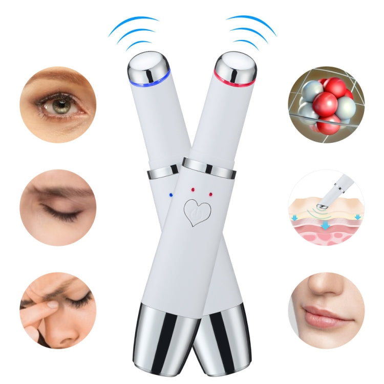 Eye Vibration Heating Massage Pen Removing Eye Wrinkle and Importing Massager Beauty Instruments(White) - Beauty Instrument by PMC Jewellery | Online Shopping South Africa | PMC Jewellery