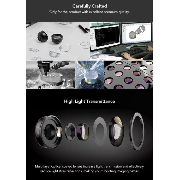 APEXEL APL-HB100MM HD Insect Jewelry 100 Micro External Mobile Phone Lens(Telephoto Clip) - free shipping - PMC TechLife - Order now!