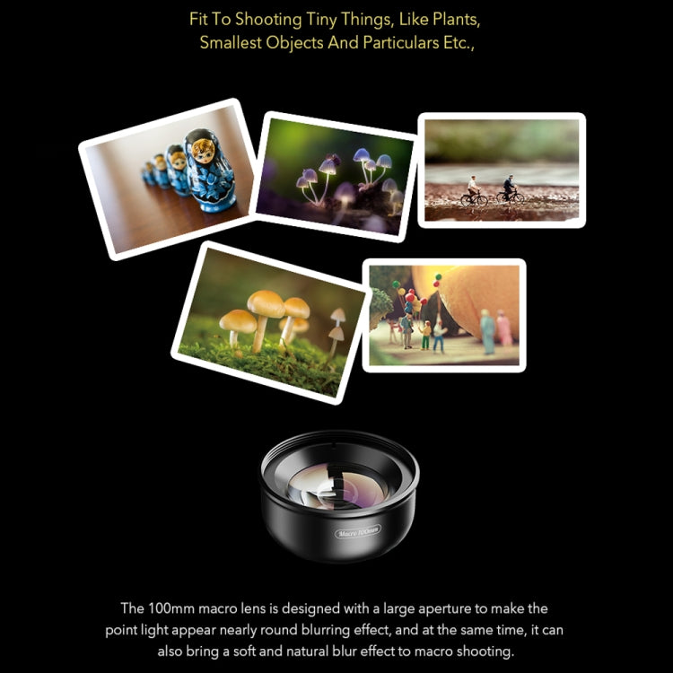 APEXEL APL-HB100MM HD Insect Jewelry 100 Micro External Mobile Phone Lens(Telephoto Clip) - free shipping - PMC TechLife - Order now!