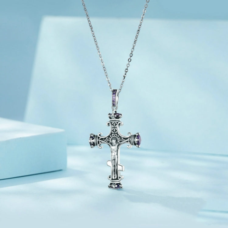 S925 Sterling Silver Vintage Cross DIY Necklace Pendant - Jewelry Accessories by PMC Jewellery | Online Shopping South Africa | PMC Jewellery