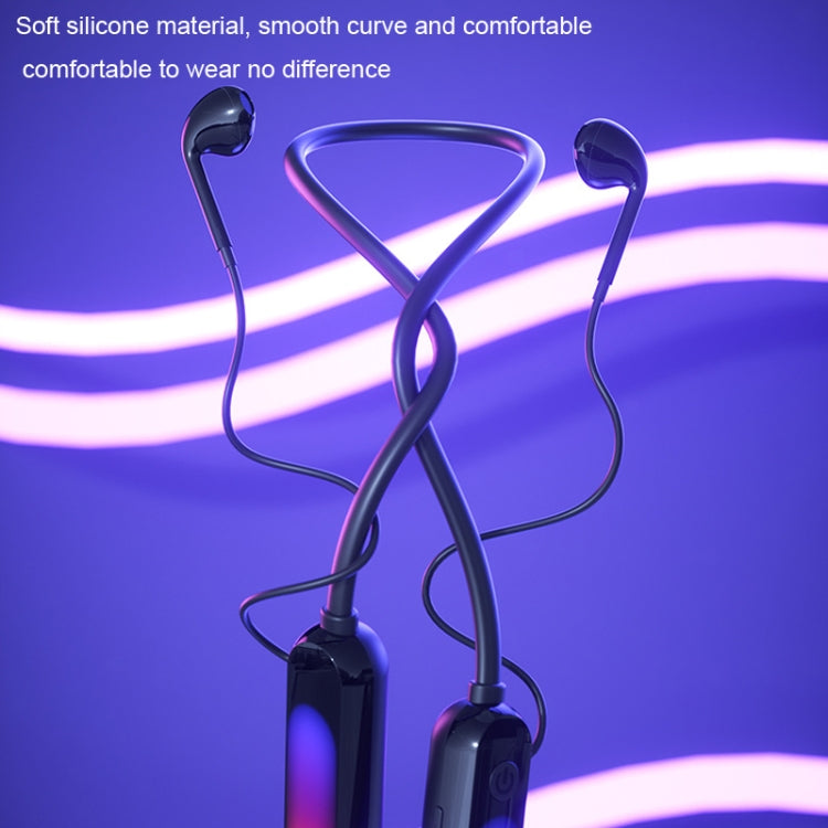 With Atmosphere Lamp Hanging Neck Bluetooth Earphone, Style: 3 In 1 - Neck-mounted Earphone by PMC Jewellery | Online Shopping South Africa | PMC Jewellery