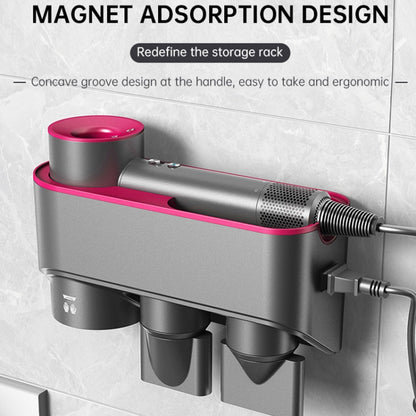 For Dyson Hair Dryer Bracket Storage Rack Wall Mounted Organizer Holders With Hand Dryer Purple Red - Hair Dryers & Accessories by PMC Jewellery | Online Shopping South Africa | PMC Jewellery