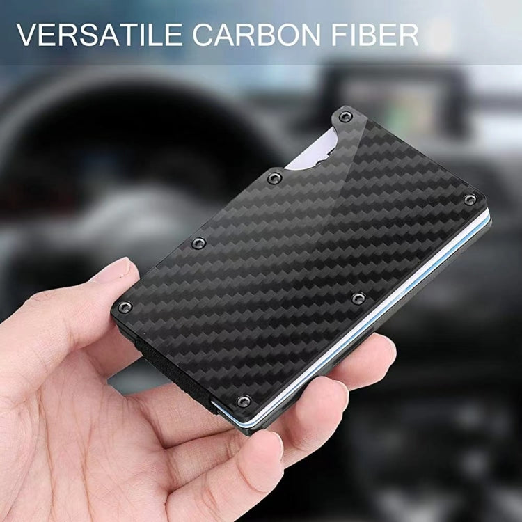 Credit Card Holder Wallets RFID Blocking Slim Metal Card Clip, Color: Real Carbon Fiber (Matte) - Antimagnetic RFID Package by PMC Jewellery | Online Shopping South Africa | PMC Jewellery | Buy Now Pay Later Mobicred