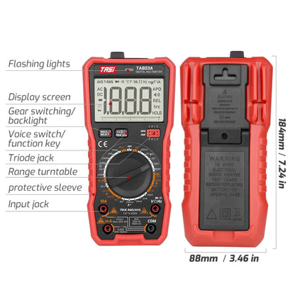 TASI TA803A Digital High Precision Multimeter Digital Display Household Multifunction Electrician Multimeter - Digital Multimeter by TASI | Online Shopping South Africa | PMC Jewellery | Buy Now Pay Later Mobicred