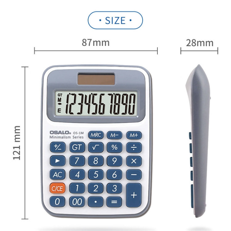 OSALO 10-digit LCD Screen Solar Dual Power Supply Desktop Calculator Mini Student Calculator - Calculator by OSALO | Online Shopping South Africa | PMC TechLife | Buy Now Pay Later Mobicred