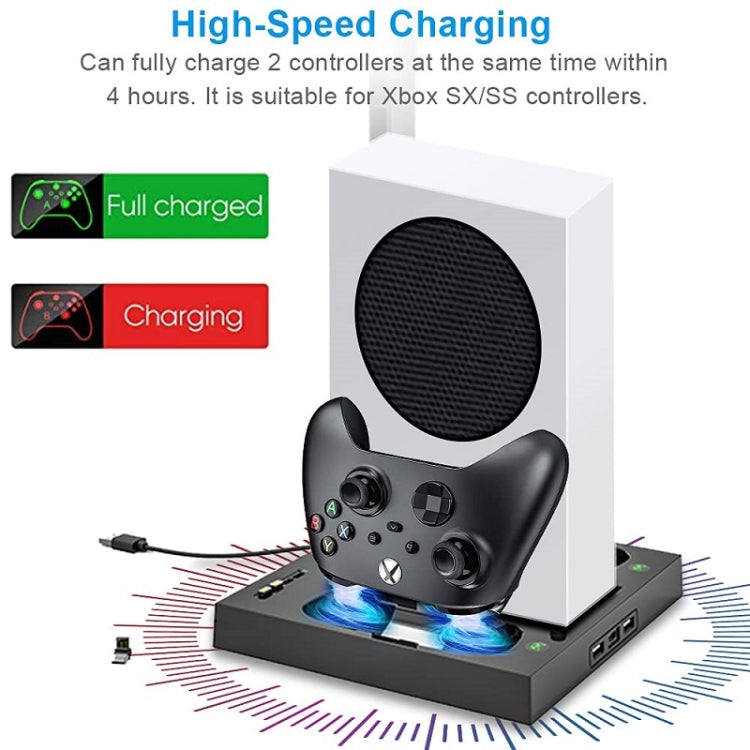 Iplay For Xbox Series S Host Cooling Bracket Handle Charging Base(Black) - Holder by iplay | Online Shopping South Africa | PMC TechLife