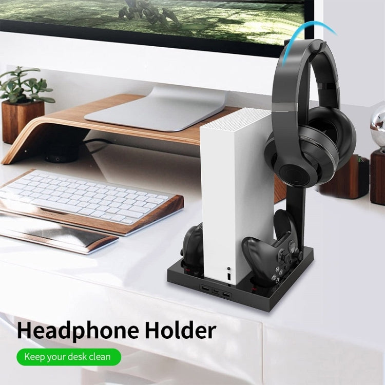 Iplay For Xbox Series S Host Cooling Bracket Handle Charging Base(Black) - Holder by iplay | Online Shopping South Africa | PMC TechLife