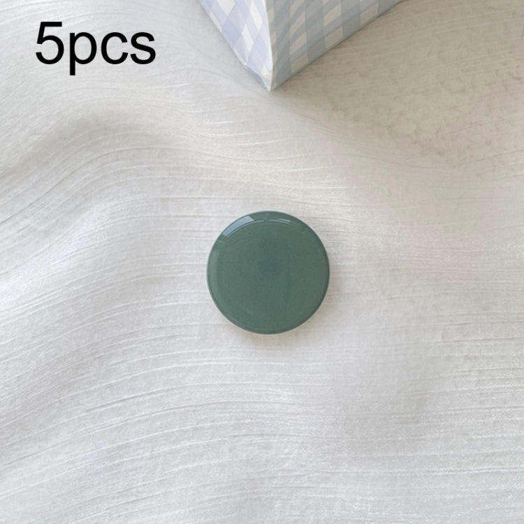 5pcs Solid Color Drop Glue Airbag Bracket Mobile Phone Ring Buckle(Dark Night Green) - Ring Holder by PMC Jewellery | Online Shopping South Africa | PMC Jewellery