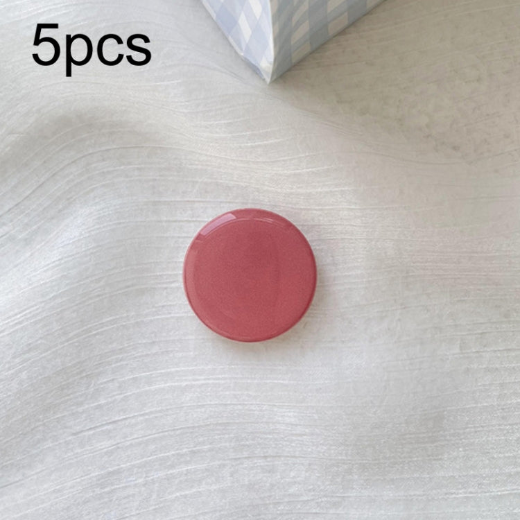 5pcs Solid Color Drop Glue Airbag Bracket Mobile Phone Ring Buckle(Coral Color) - Ring Holder by PMC Jewellery | Online Shopping South Africa | PMC Jewellery