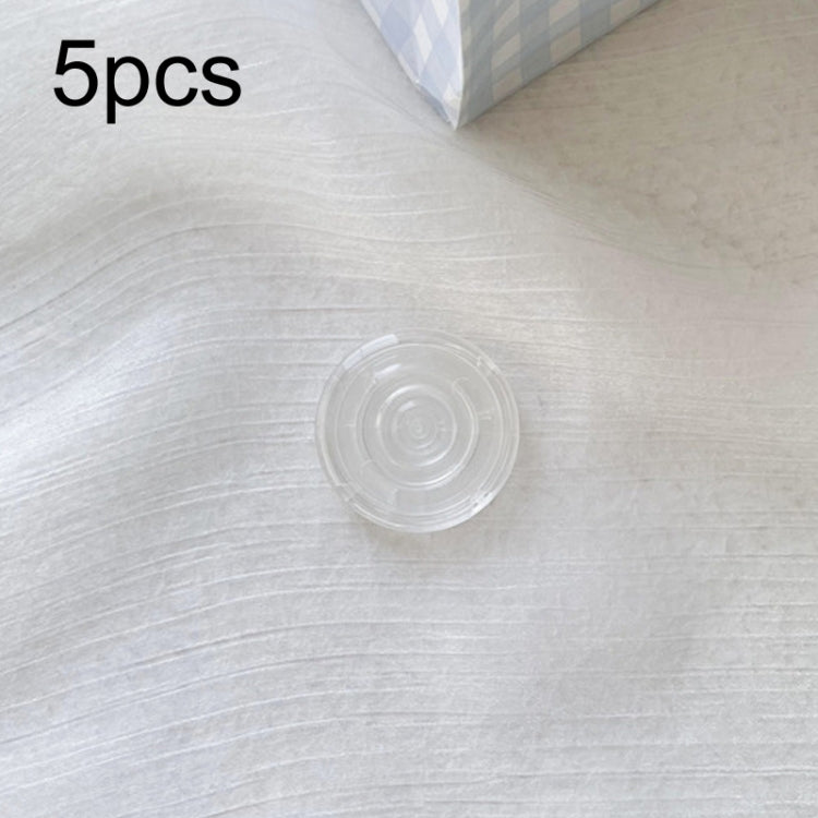 5pcs Solid Color Drop Glue Airbag Bracket Mobile Phone Ring Buckle(Transparent) - Ring Holder by PMC Jewellery | Online Shopping South Africa | PMC Jewellery