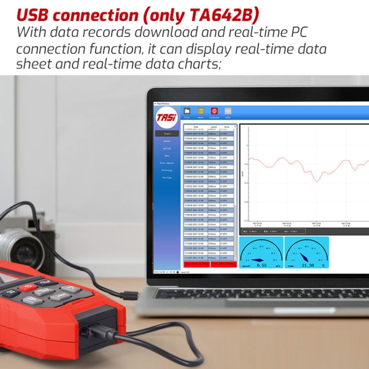 TASI TA642B Portable Digital Wind Speed Meter Air Volume Tester - Tachometers & Anemometer by TASI | Online Shopping South Africa | PMC Jewellery | Buy Now Pay Later Mobicred