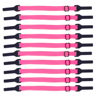 10pcs Long Style Glasses Non-Slip Rope Adjustable Elastic Sports Legs Anti-Drop Fixed Strap(Rose Red) - Glasses Accessories by PMC Jewellery | Online Shopping South Africa | PMC Jewellery